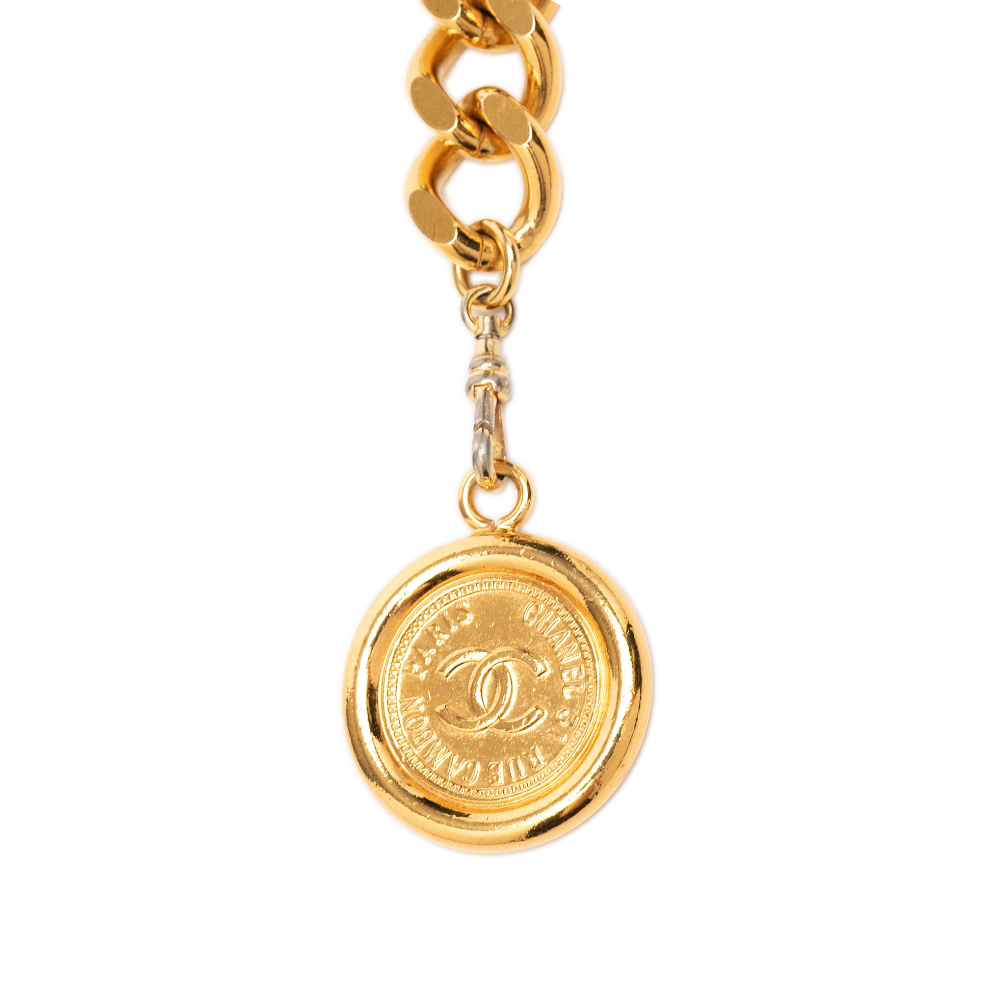 Gold Plated CC Medallion Chain Link Belt - Image 3