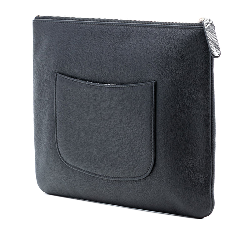 Medium Goatskin Lucky Clover O Case Clutch - Image 2