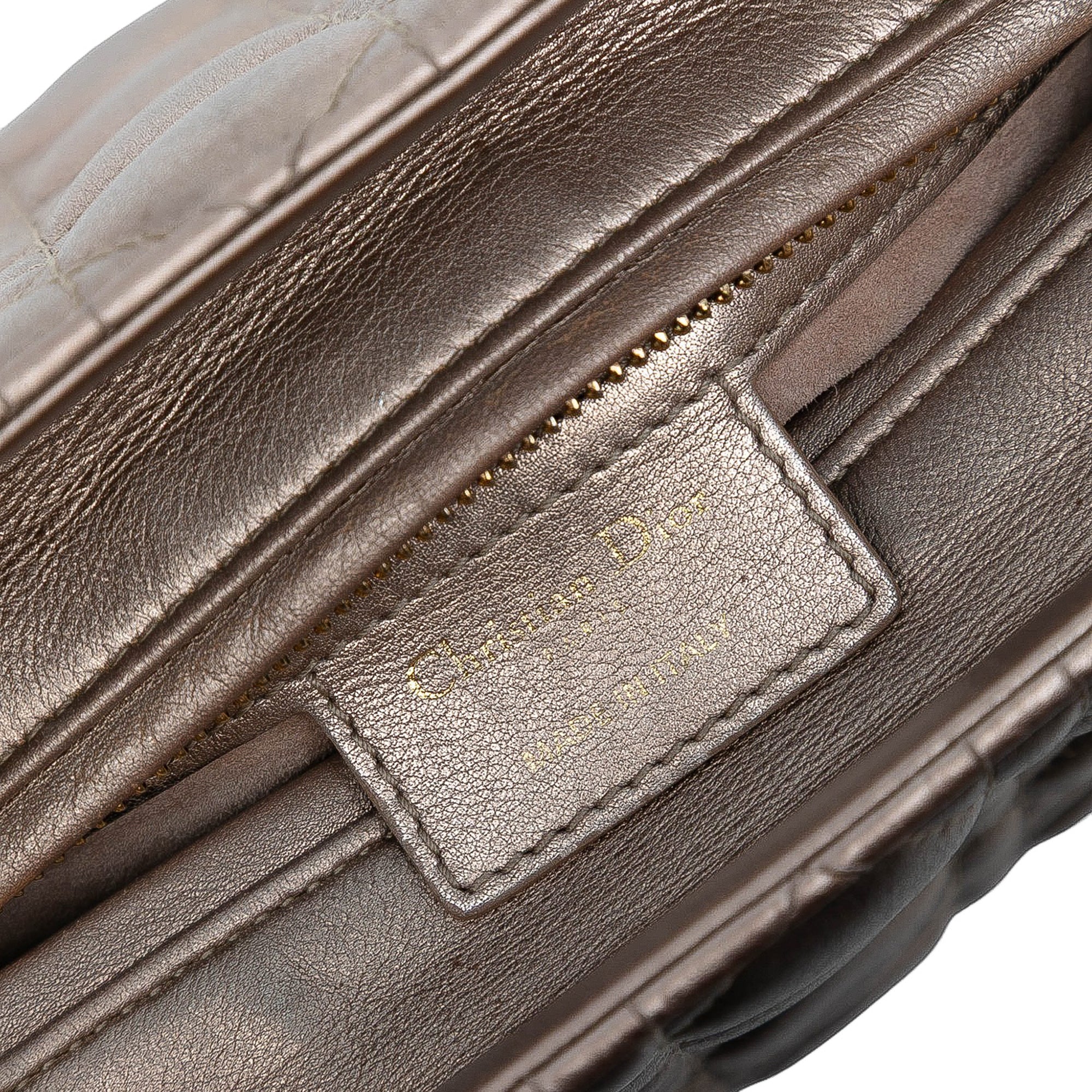 Medium Metallic Lambskin Cannage Lady Dior - Image 6