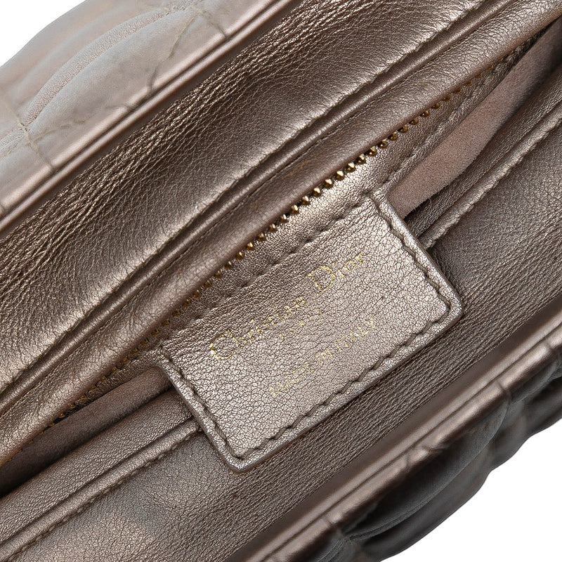 Medium Metallic Lambskin Cannage Lady Dior - Image 6