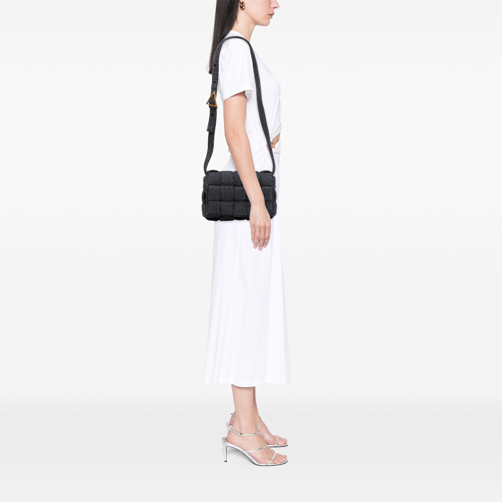 Denim Intrecciato Cassette Padded Crossbody - Image 10