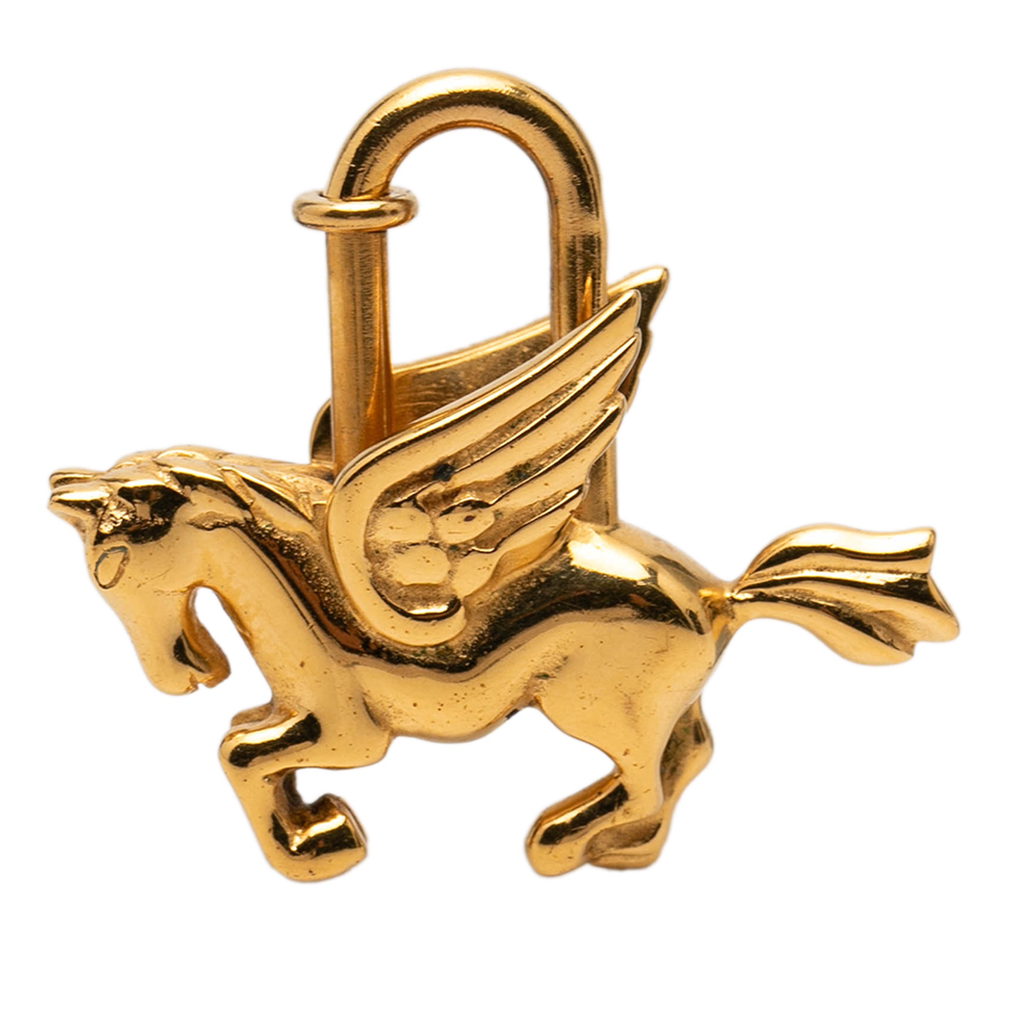 Gold Plated Pegasus Cadena Lock Charm - Image 2