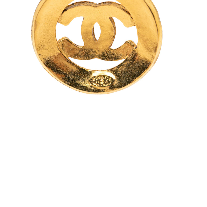 CC Gold Plated Round Pendant Necklace - Image 4