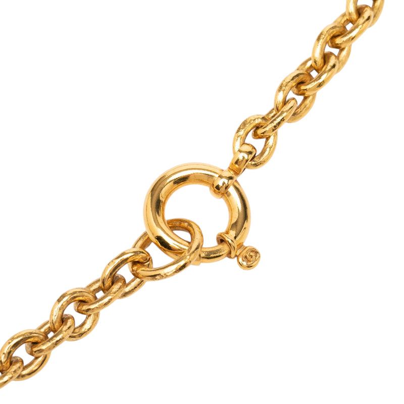 CC Gold Plated Round Pendant Necklace - Image 5