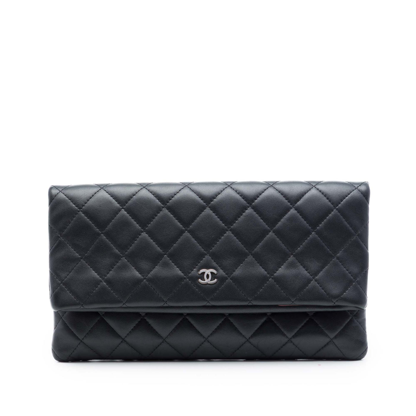 Quilted Lambskin CC Beauty Foldover Clutch - Image 1