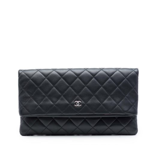 Quilted Lambskin CC Beauty Foldover Clutch - Image 1
