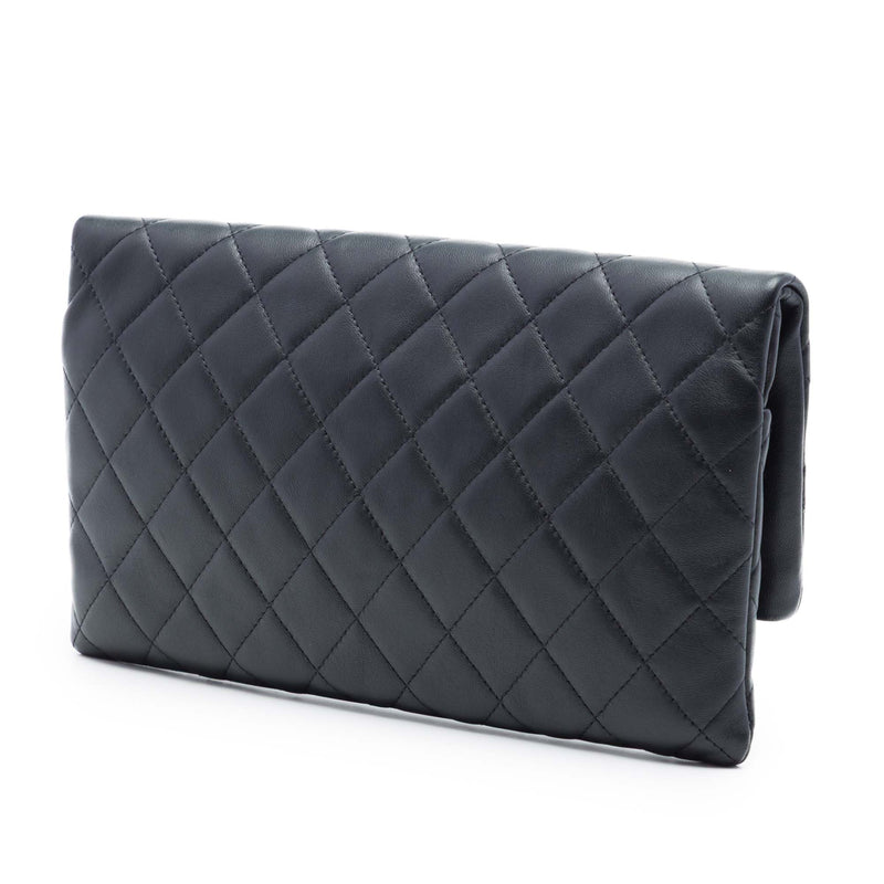 Quilted Lambskin CC Beauty Foldover Clutch - Image 2