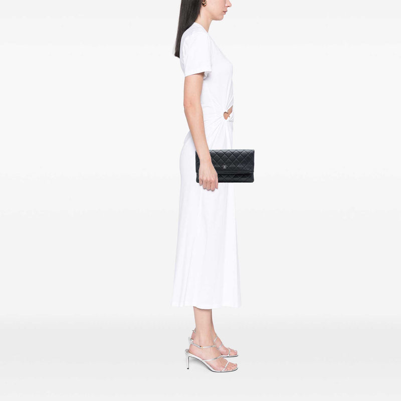 Quilted Lambskin CC Beauty Foldover Clutch - Image 6