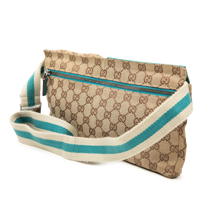 GG Canvas Web Double Pocket Belt Bag - Image 2