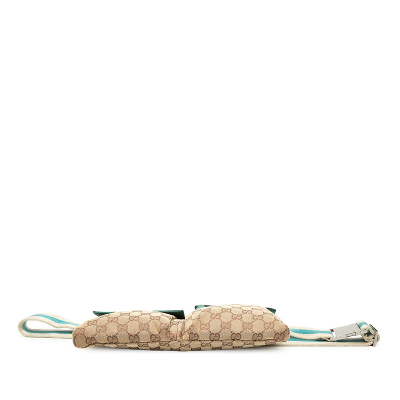 GG Canvas Web Double Pocket Belt Bag - Image 3