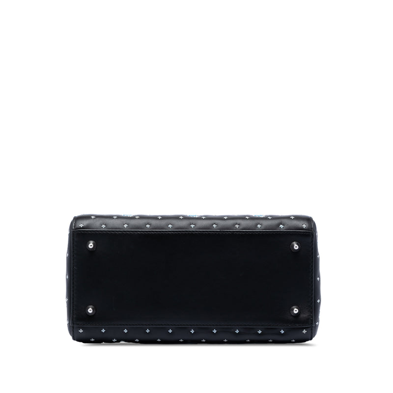 Medium Calfskin Embroidered Flower Lady Dior - Image 3