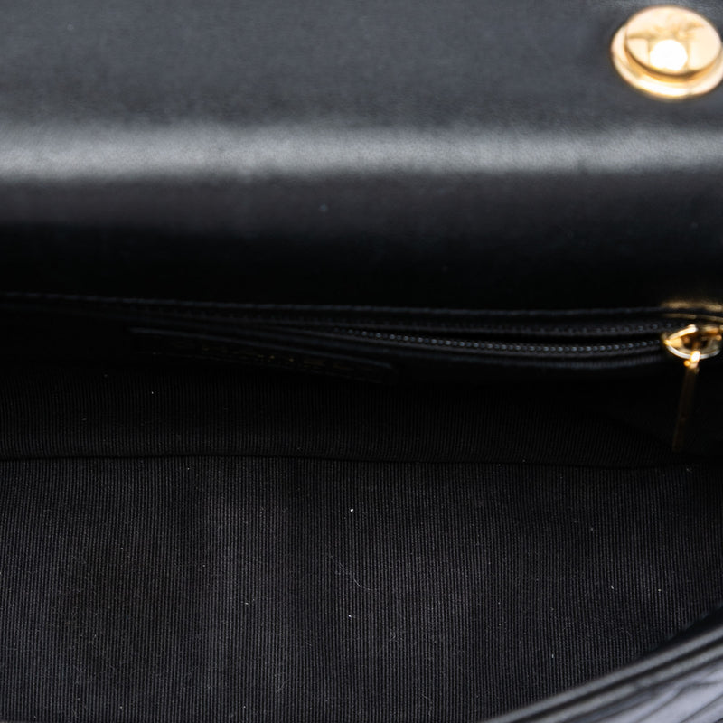 Small Quilted Lambskin Round Top Handle Flap - Image 4