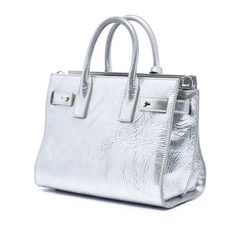 Nano Metallic Crinkled Calfskin Supple Sac De Jour Satchel - Image 2