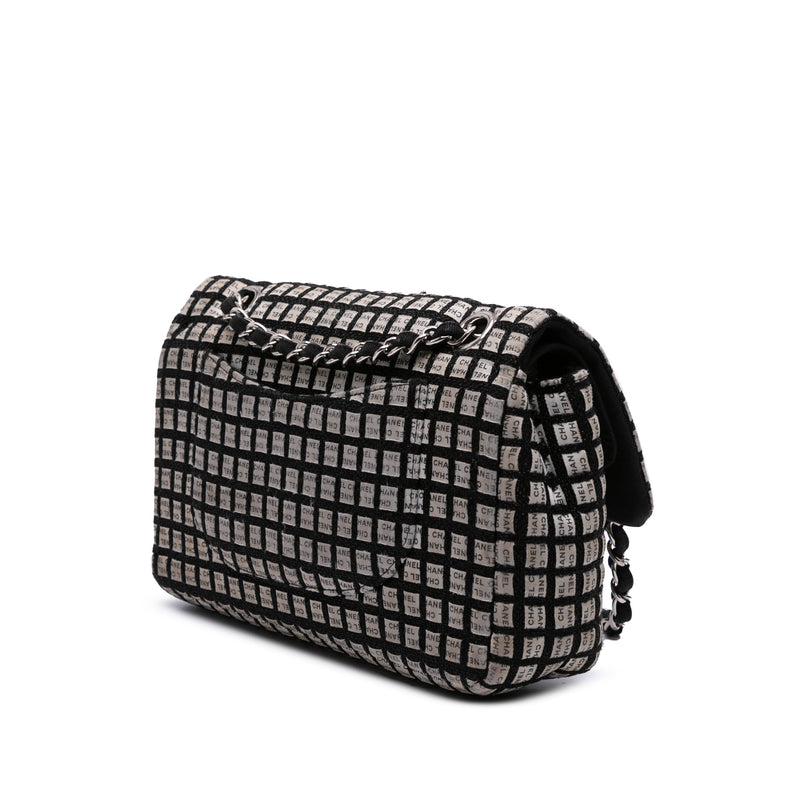Medium Classic Tweed and Ribbon Logo Double Flap - Image 2