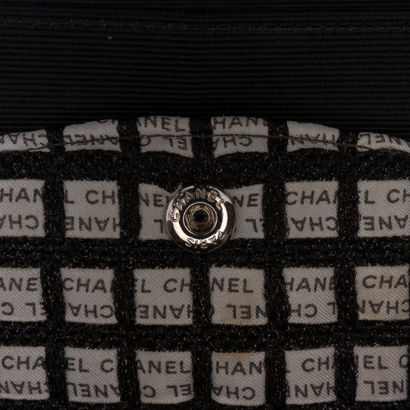 Medium Classic Tweed and Ribbon Logo Double Flap - Image 9