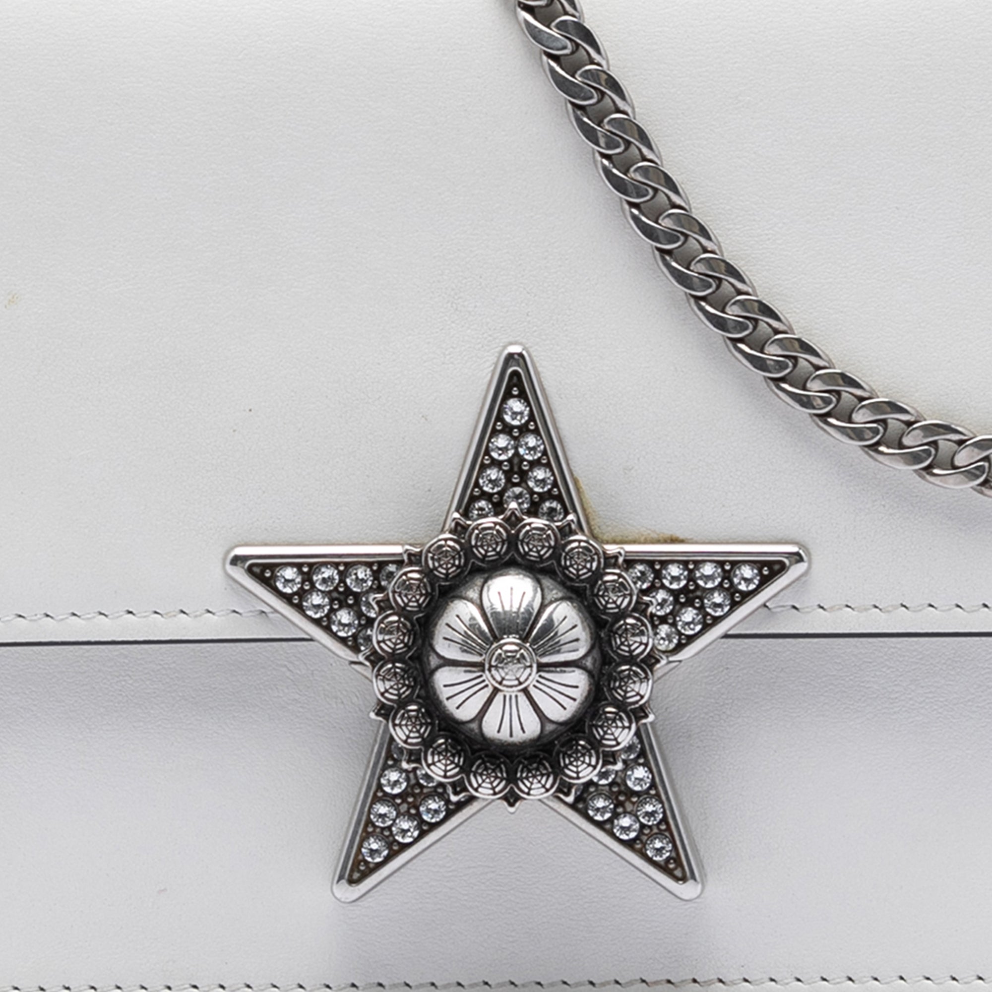 Smooth Leather Star Crystal Embellished Crossbody - Image 6