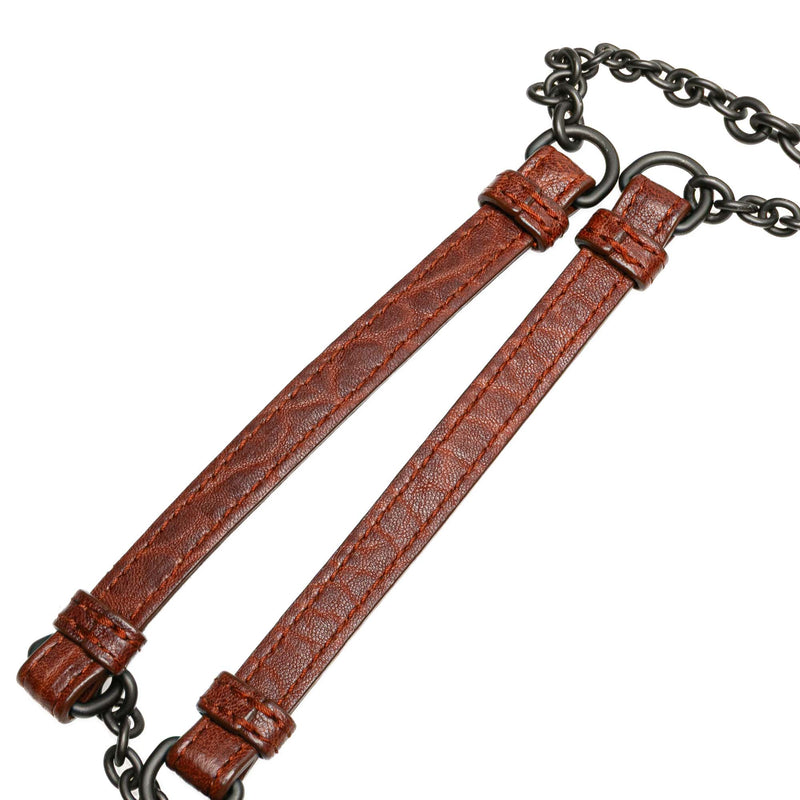 Textured Leather Whipstitch Duo Shoulder Bag - Image 10