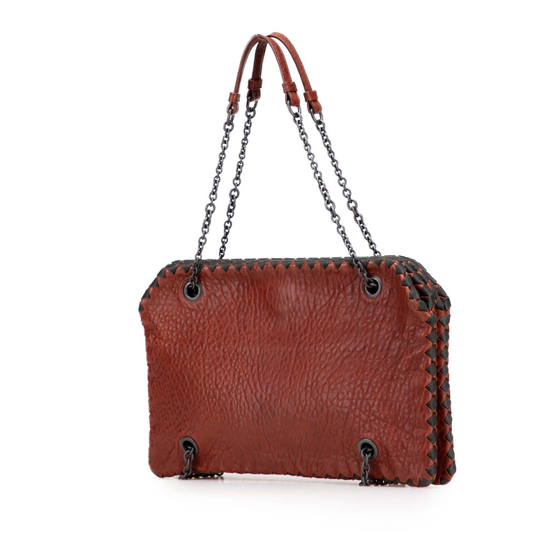 Textured Leather Whipstitch Duo Shoulder Bag - Image 2