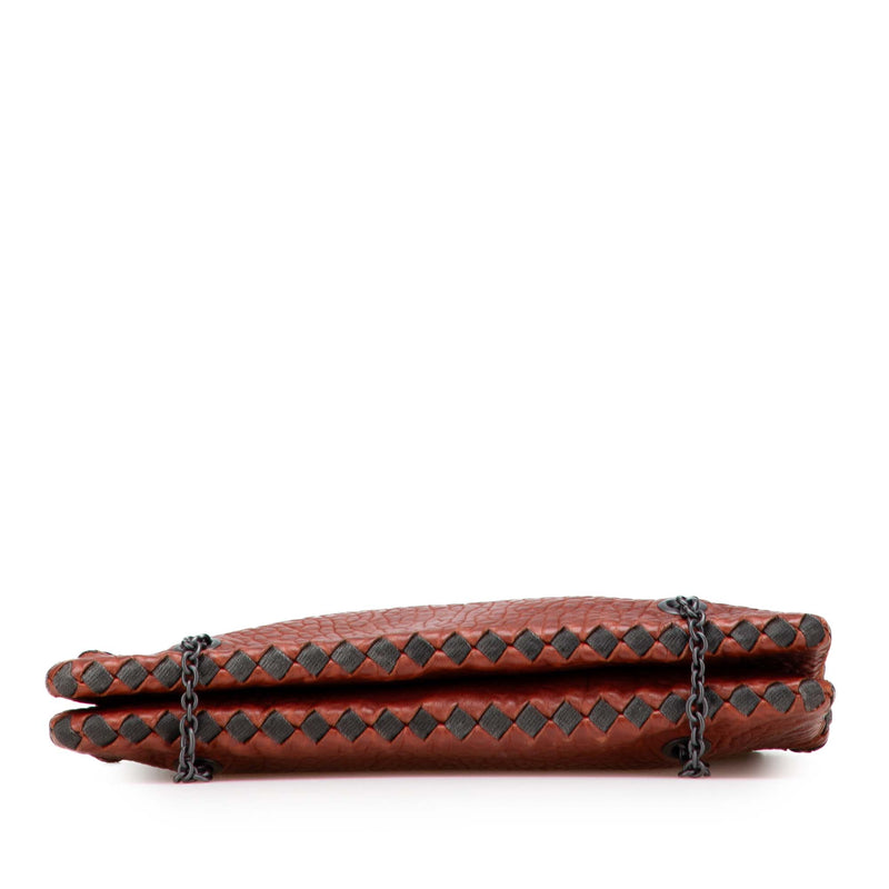 Textured Leather Whipstitch Duo Shoulder Bag - Image 3
