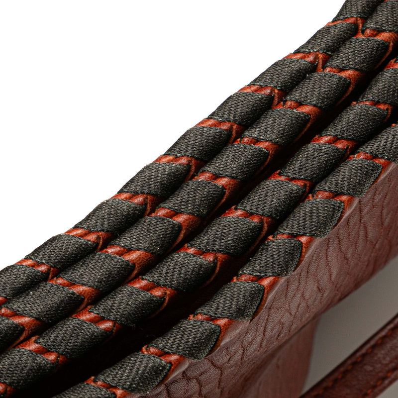Textured Leather Whipstitch Duo Shoulder Bag - Image 7