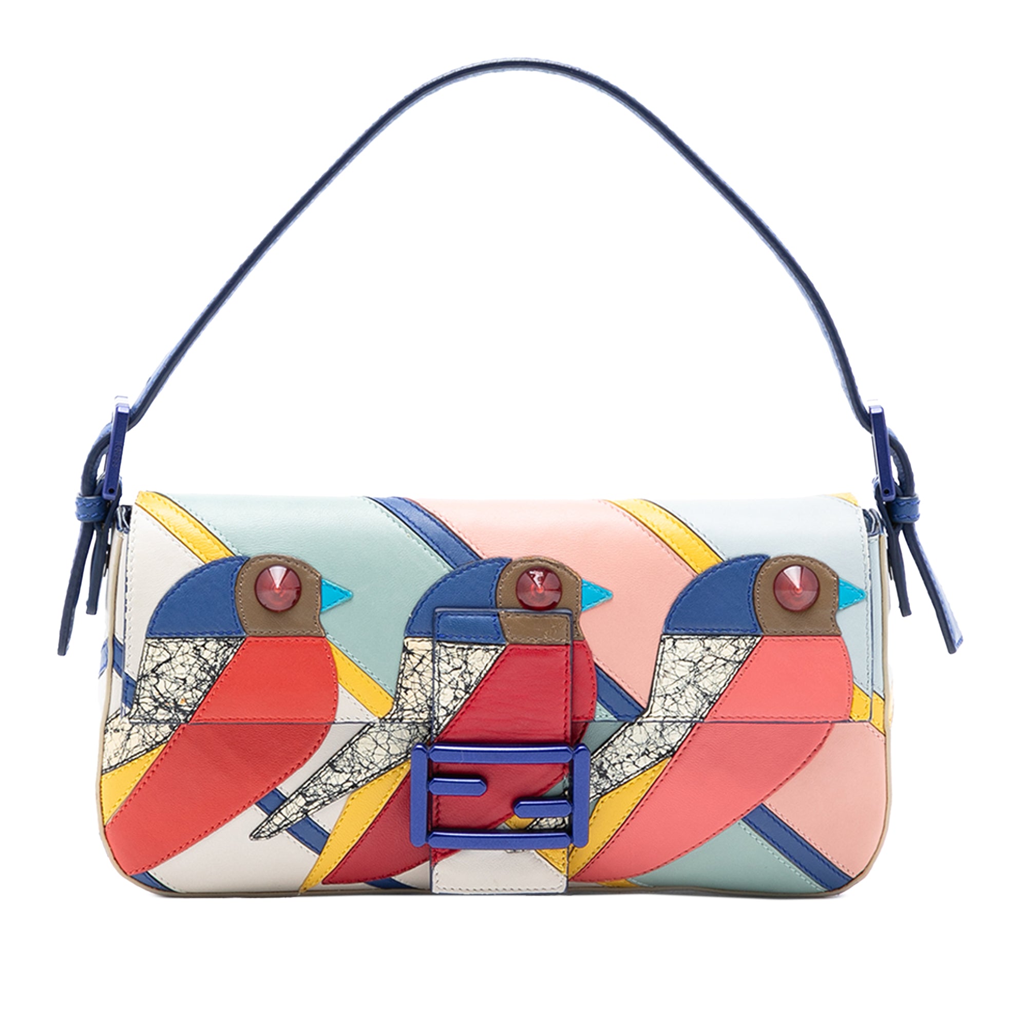 Patchwork Leather QuTweet Bird Baguette - Image 1