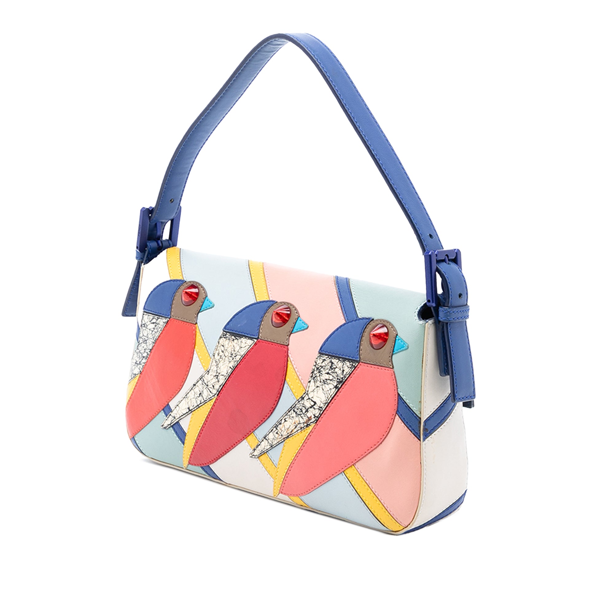 Patchwork Leather QuTweet Bird Baguette - Image 2