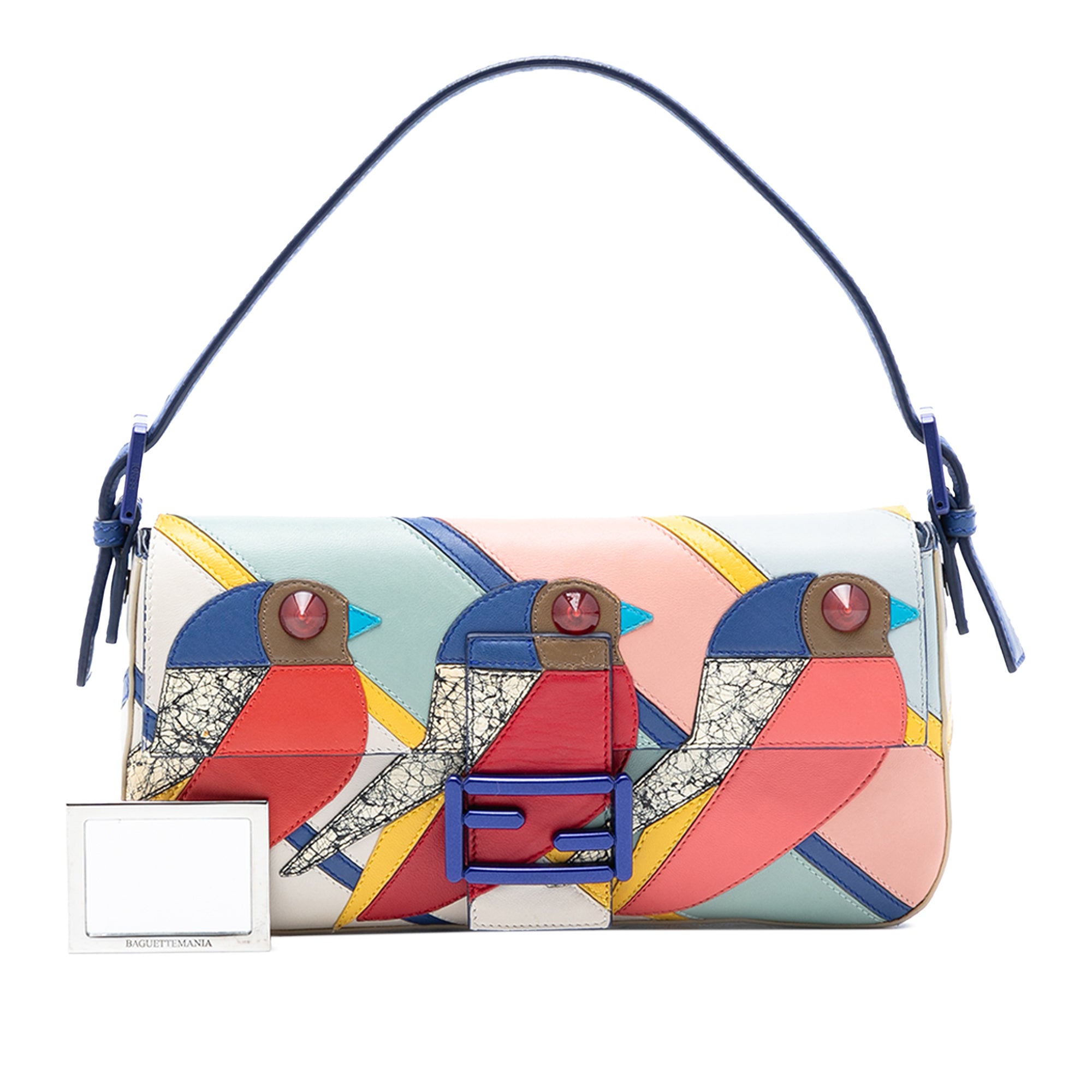 Patchwork Leather QuTweet Bird Baguette - Image 8