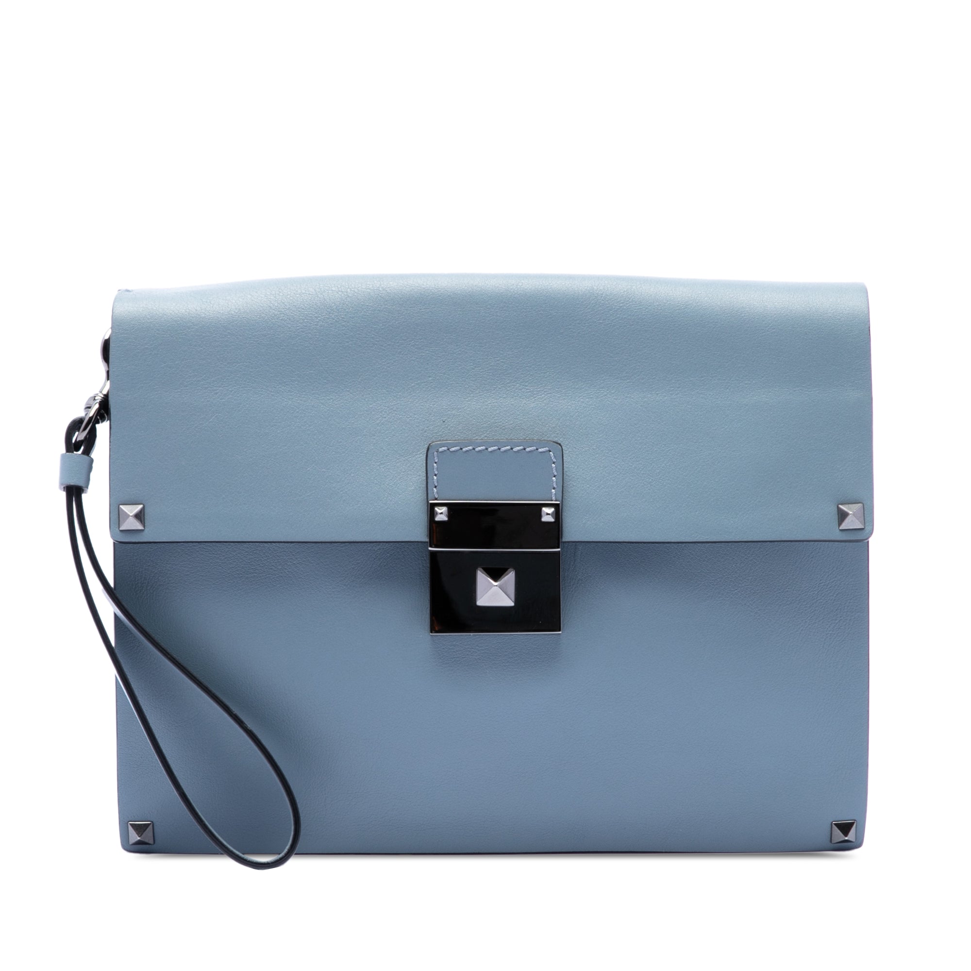 Leather Rockstud Wristlet Clutch - Image 1