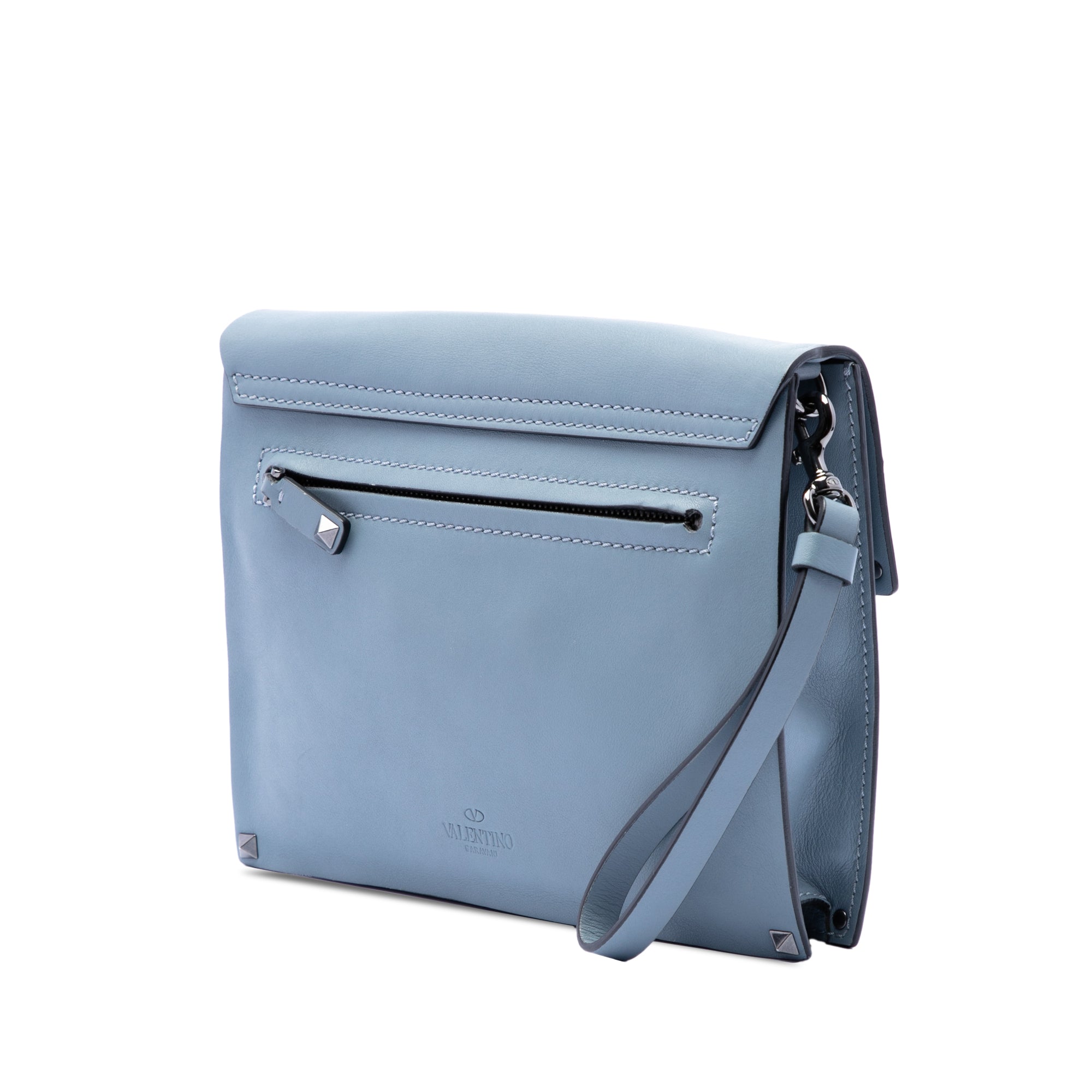 Leather Rockstud Wristlet Clutch - Image 2