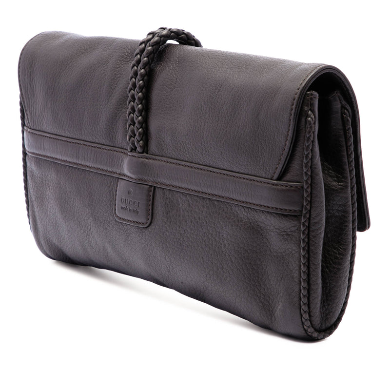 Calfskin Bamboo Hip Clutch - Image 2