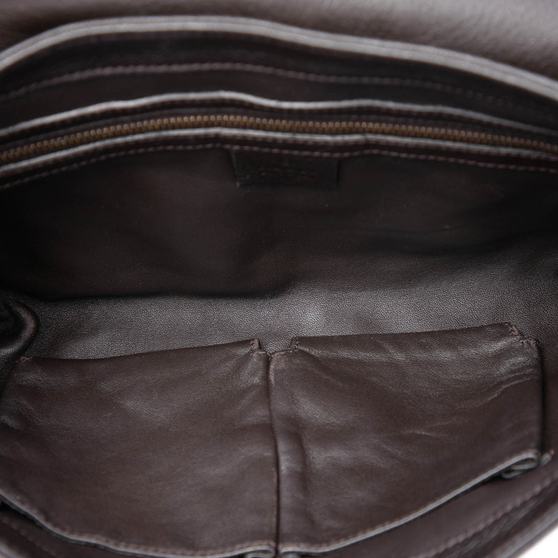 Calfskin Bamboo Hip Clutch - Image 4