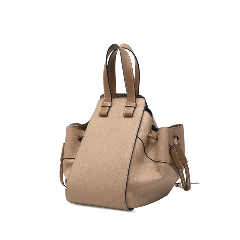 Small Grained Calfskin Drawstring Hammock Bag - Image 2