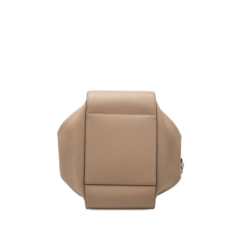 Small Grained Calfskin Drawstring Hammock Bag - Image 3