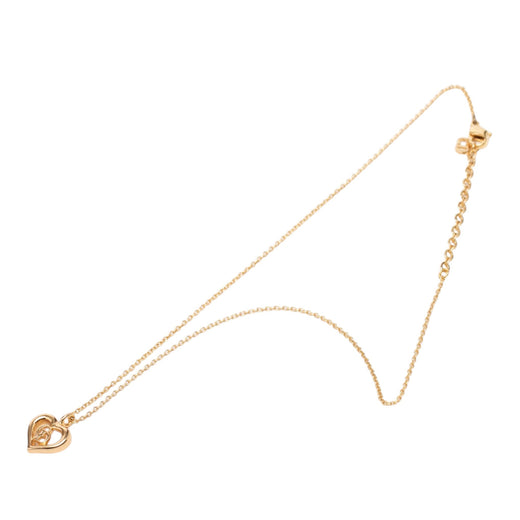 Gold Plated CD Logo Heart Pendant Necklace - Image 1