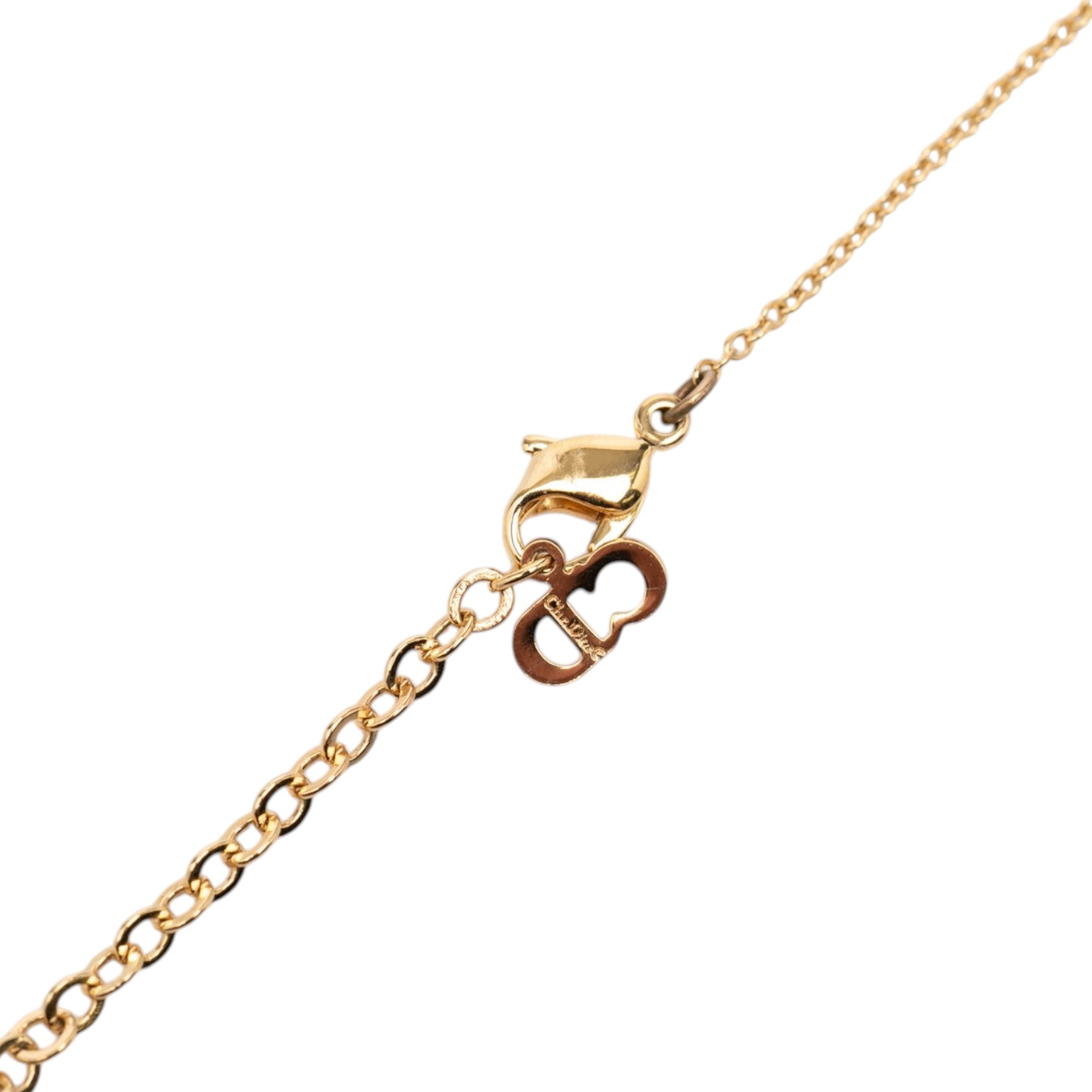 Gold Plated CD Logo Heart Pendant Necklace - Image 2