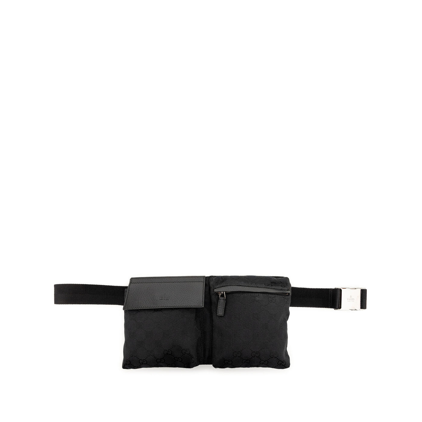 GG Canvas Double Pocket Belt Bag - Image 1