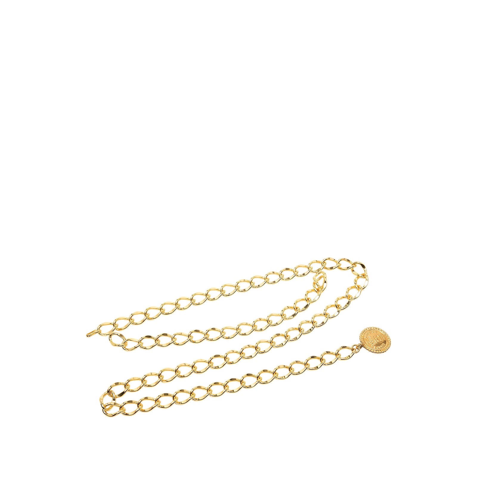 Gold Plated Rue Cambon Medallion Chain Link Belt - Image 1