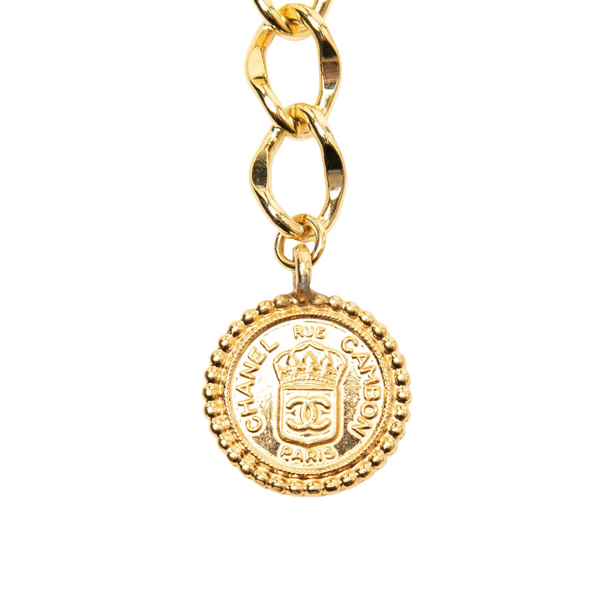 Gold Plated Rue Cambon Medallion Chain Link Belt - Image 2