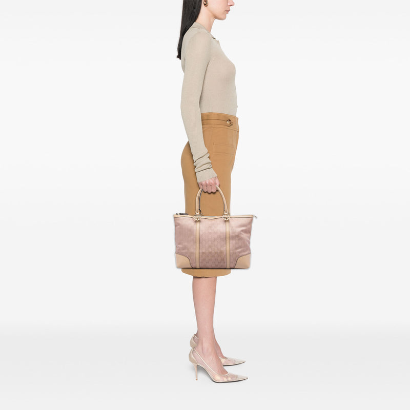 GG Metallic Canvas Lovely Tote - Image 6