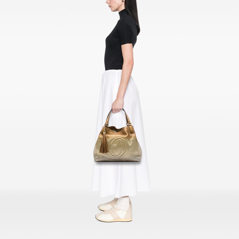 Medium Ombre Pebbled Calfskin Soho Cellarius Tote - Image 5