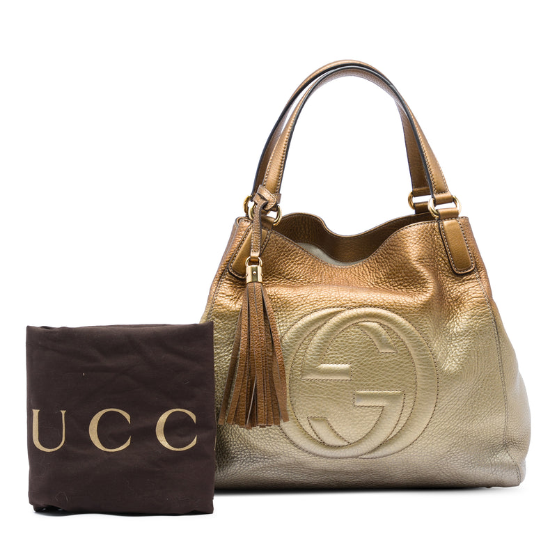 Medium Ombre Pebbled Calfskin Soho Cellarius Tote - Image 6