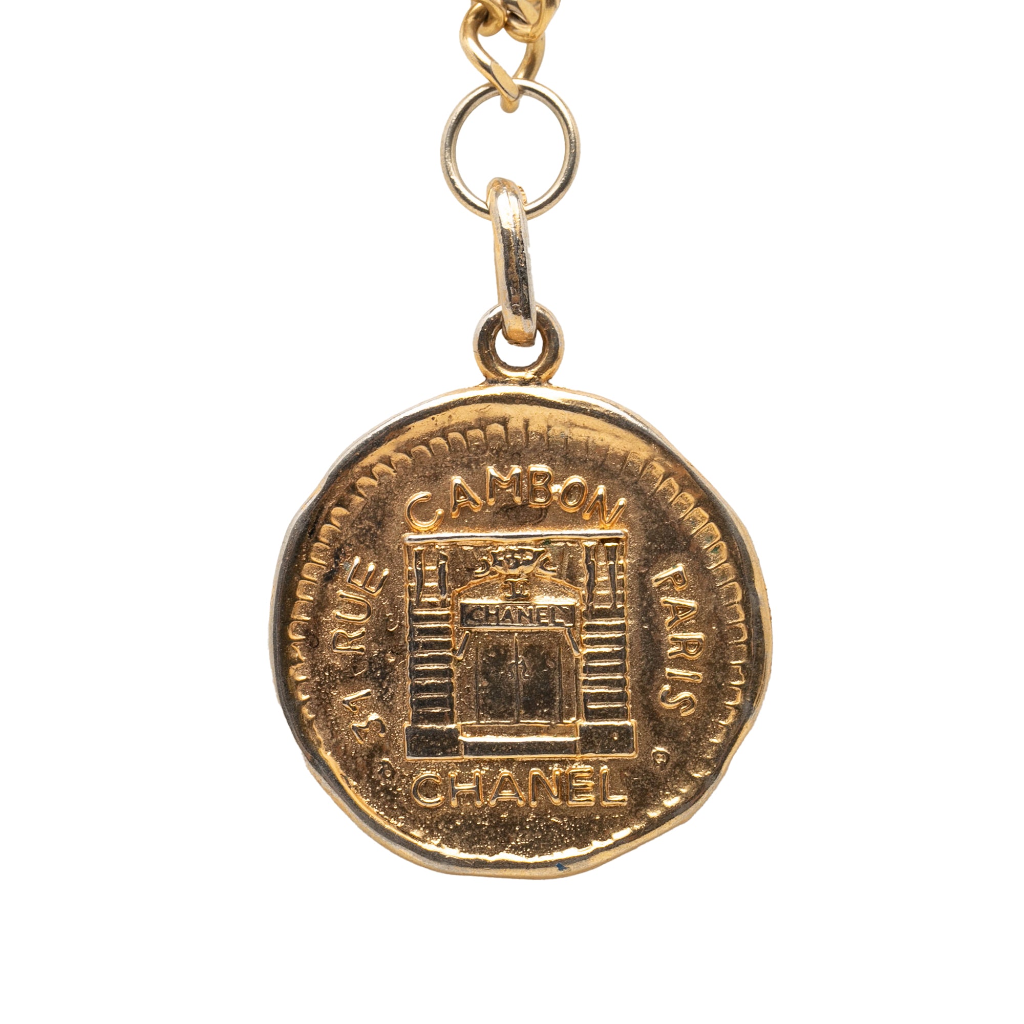 Gold Plated 31 Rue Cambon Medallion Pendant Necklace - Image 1