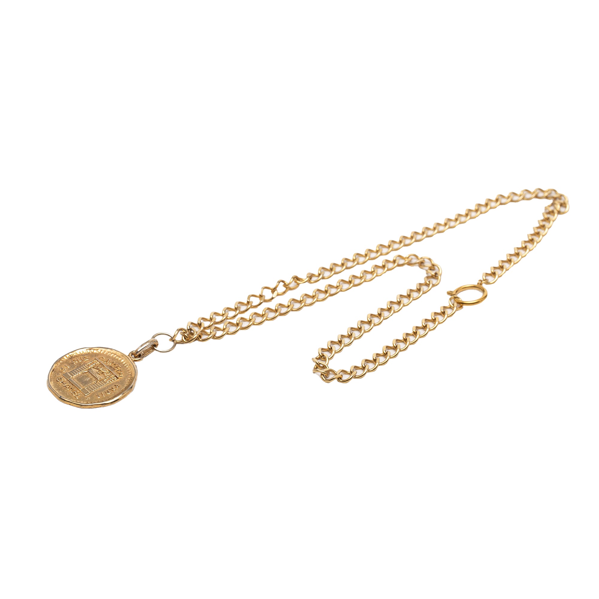 Gold Plated 31 Rue Cambon Medallion Pendant Necklace - Image 5