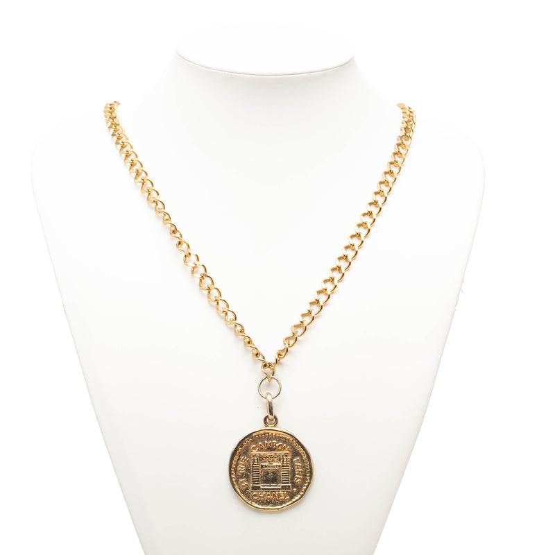 Gold Plated 31 Rue Cambon Medallion Pendant Necklace - Image 6