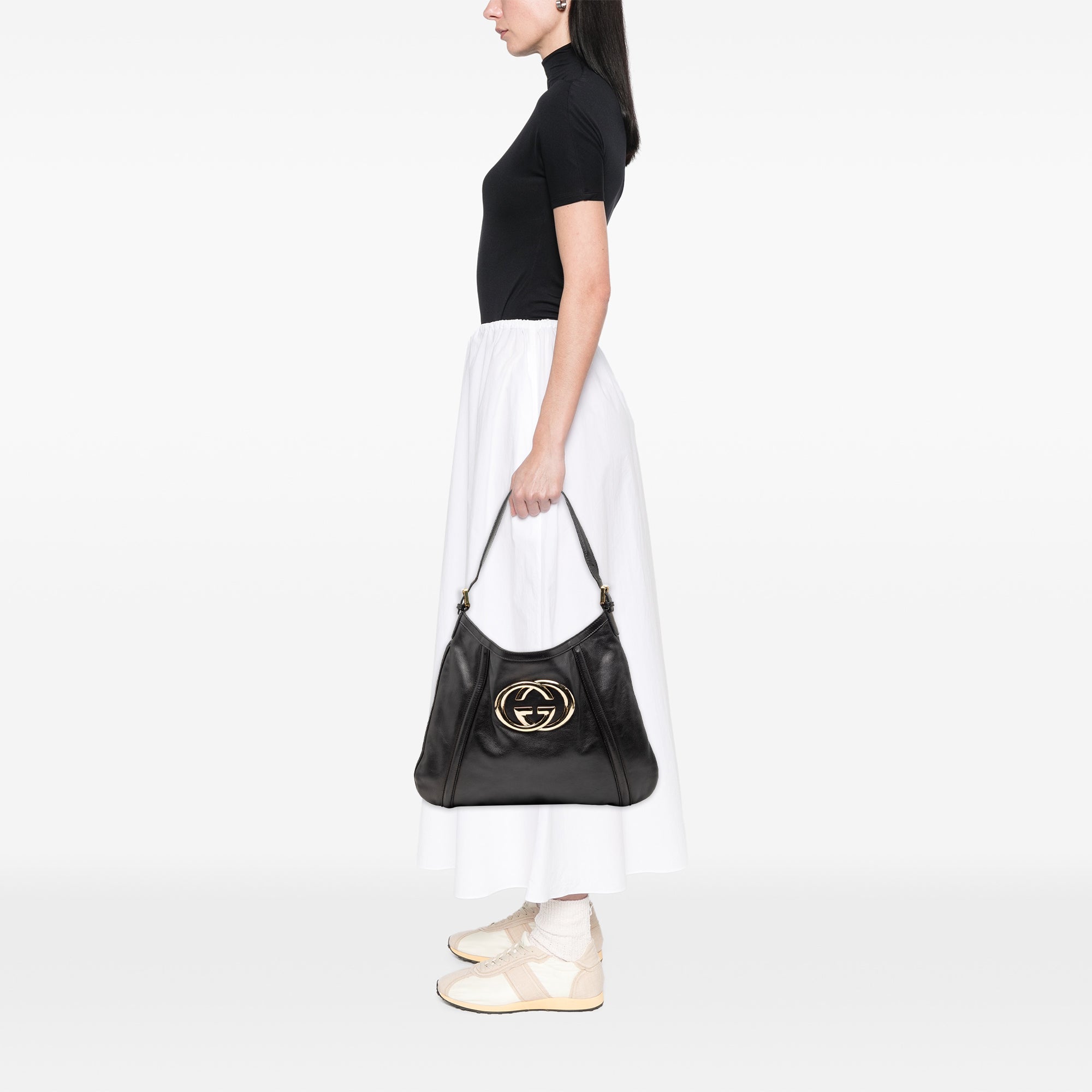 Calfskin Interlocking G Britt Shoulder Bag - Image 7