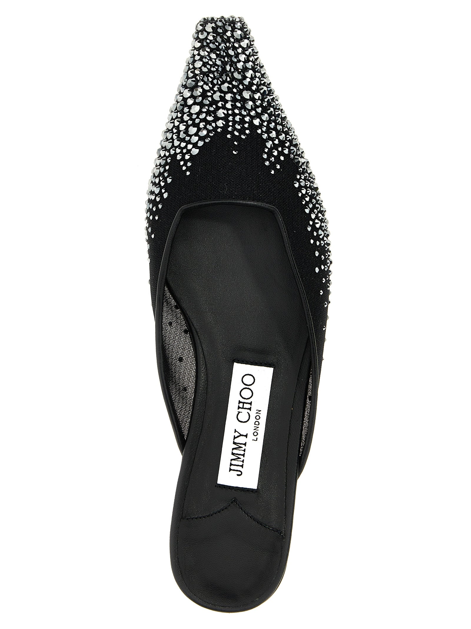 Vivi Sabots Black Textile Lamb Leather Flat Shoes
