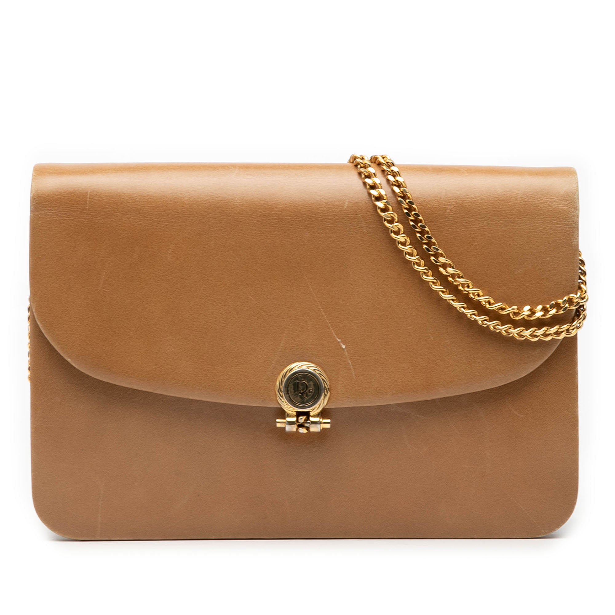 Leather Chain Shoulder Bag - Image 1
