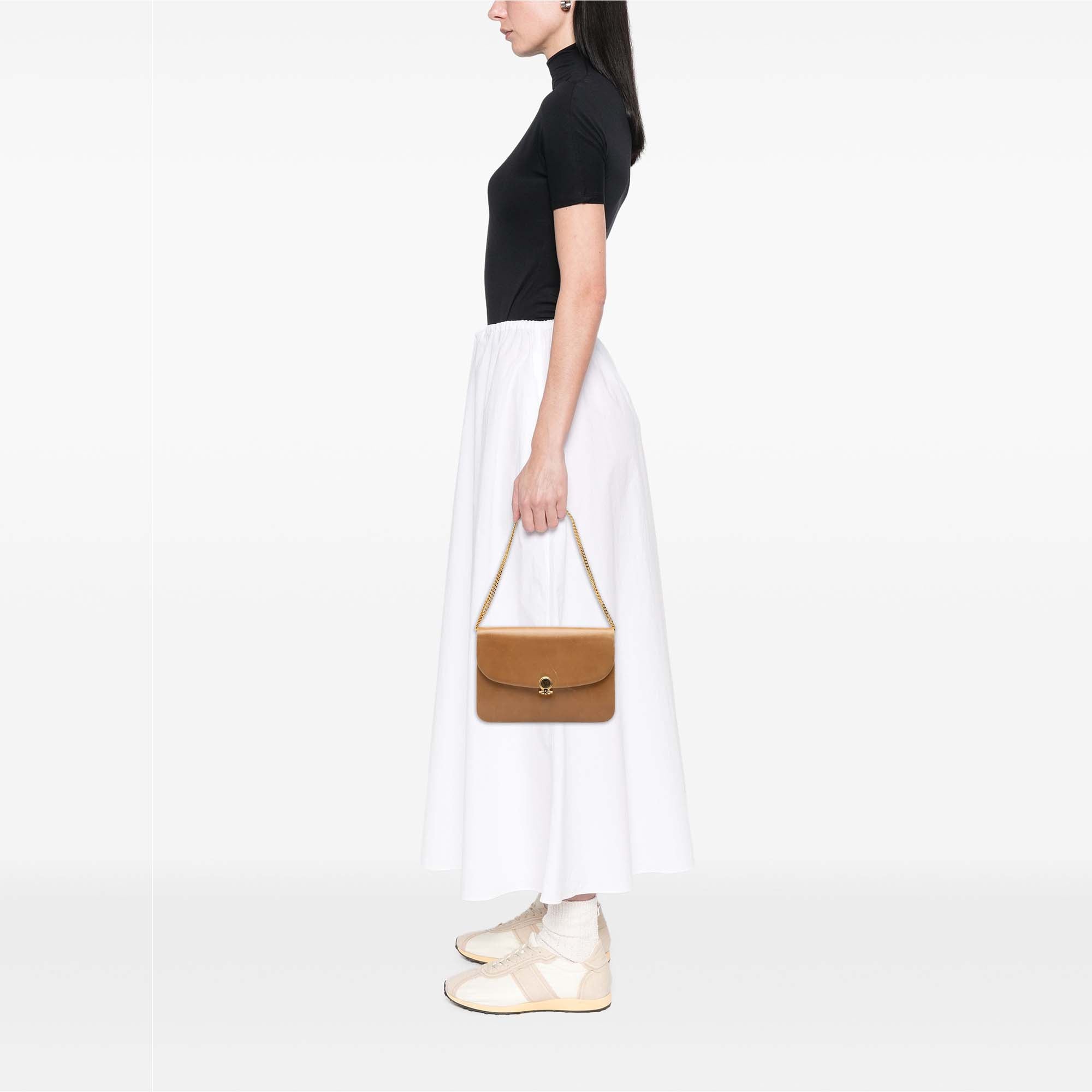 Leather Chain Shoulder Bag - Image 6