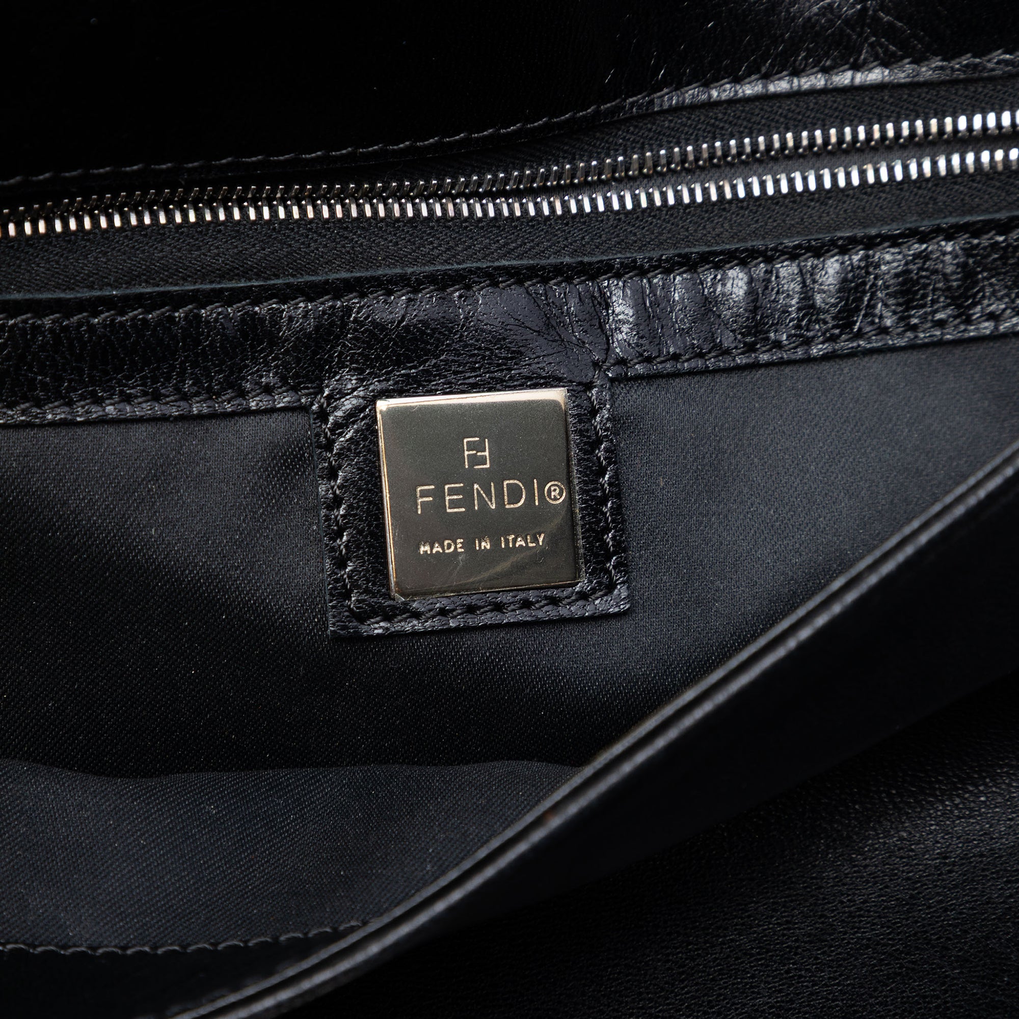 Calfskin FF Shoulder Bag - Image 5
