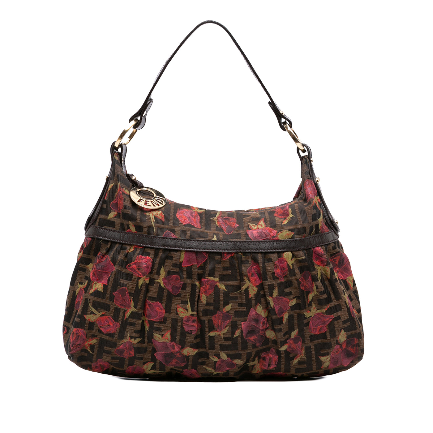 Zucca Canvas Rose Print Chef Shoulder Bag - Image 1